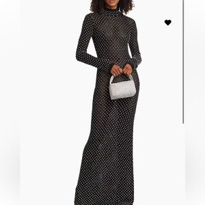 David Koma Crystal Embroidered Knit Gown